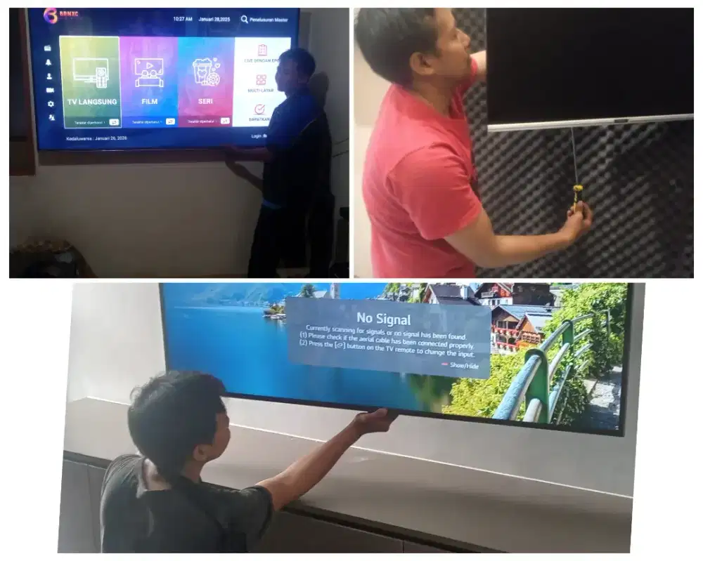 Pasangkan bracket/bracket +pasang terimarapih breket bracket led tv