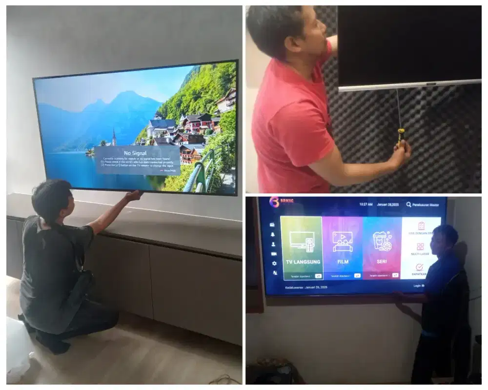 Pasangkan bracket dan Braket +pasang terimarapih breket bracket led tv