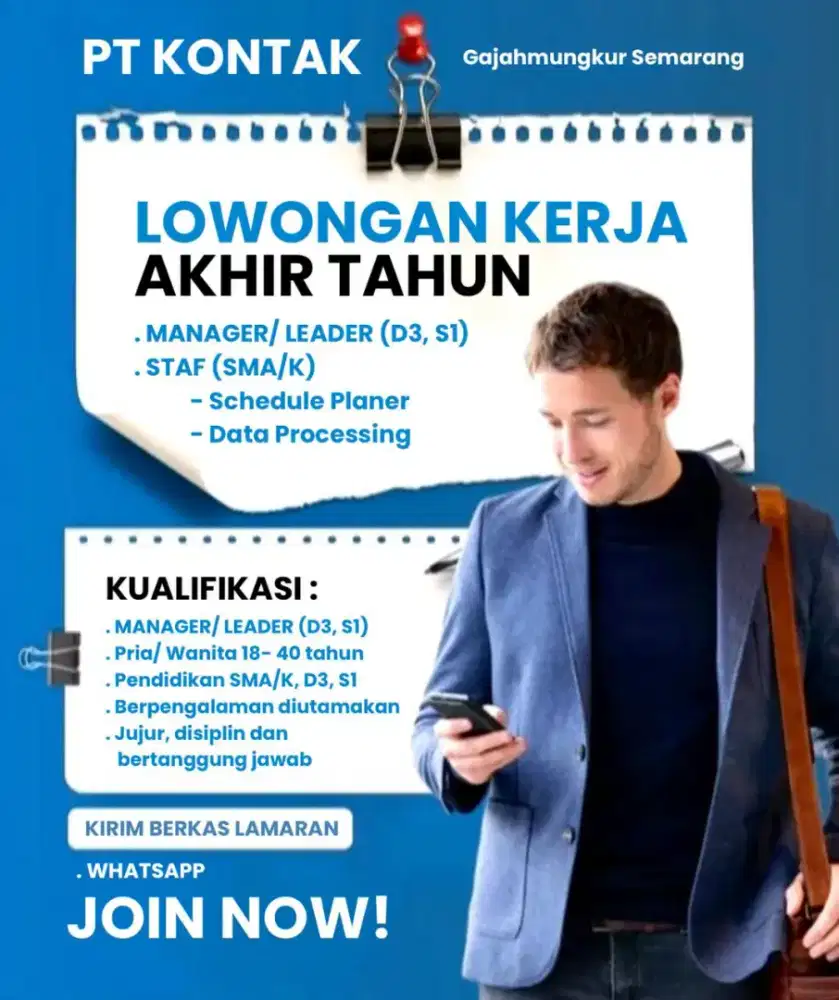 DIBUTUHKAN KARYAWAN BARU PENGALAMAN &/ NON PENGALAMAN