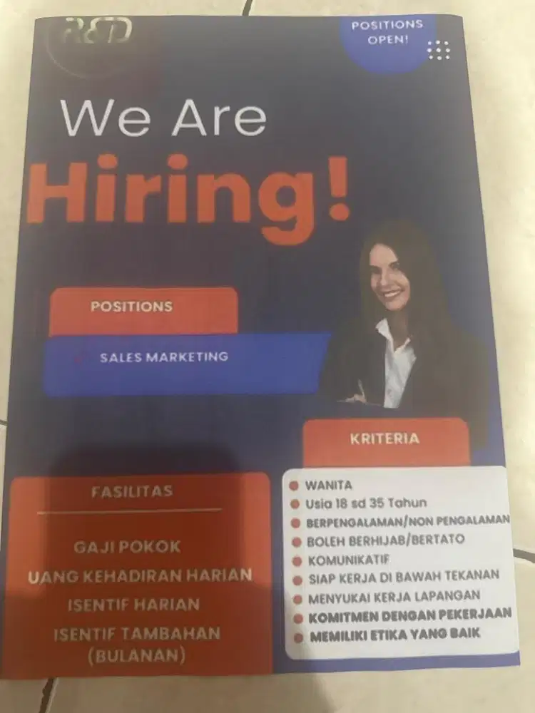 Dibutuhkan SPG segera