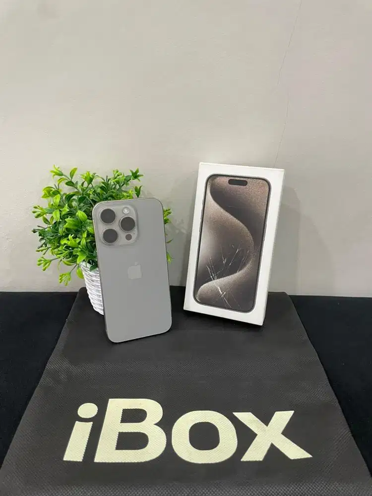 IPhone 15 Pro 128GB iBox Natural mulus Fullset Ori BH 91% 3Utool 100