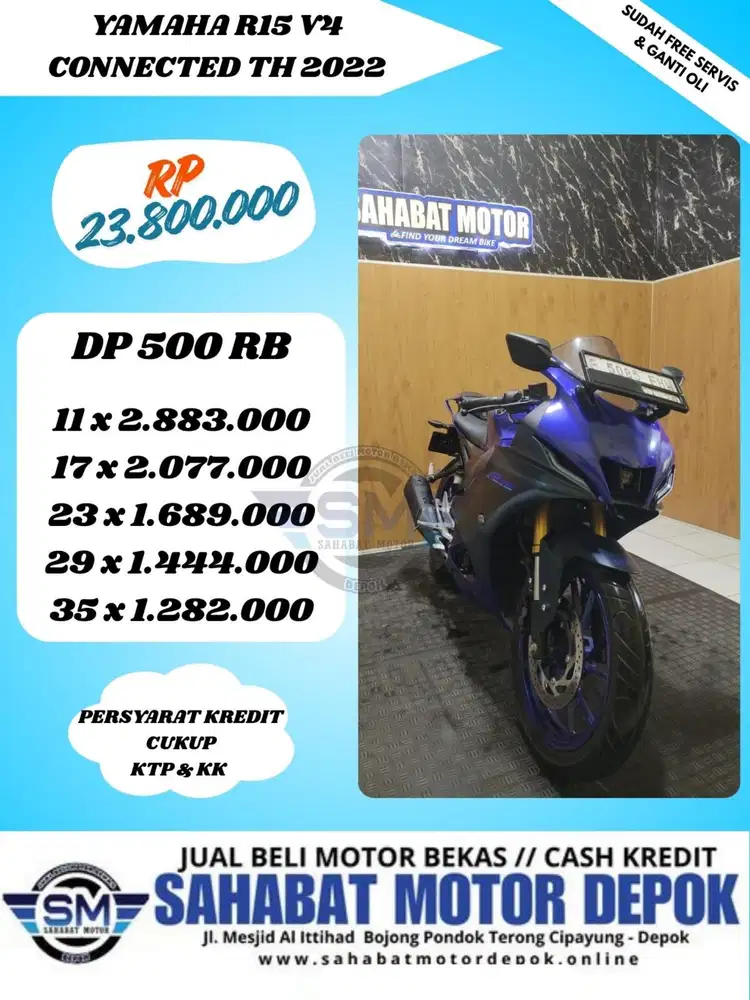 R15 V4 CONNECTED TH 2022 CASH ATAU KREDIT BISA DAN MUDAH
