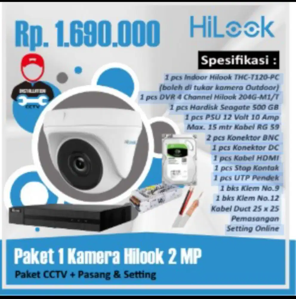 Paket Cctv + pasang promo