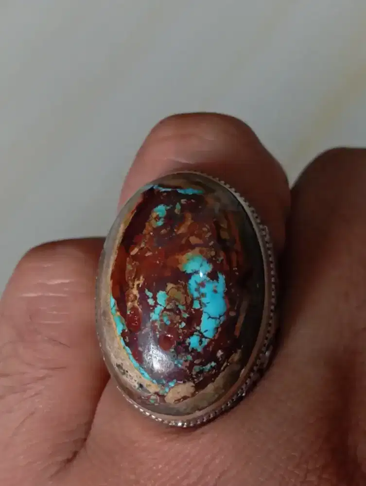 Pirus Persia Unik Antik Biru Fancy