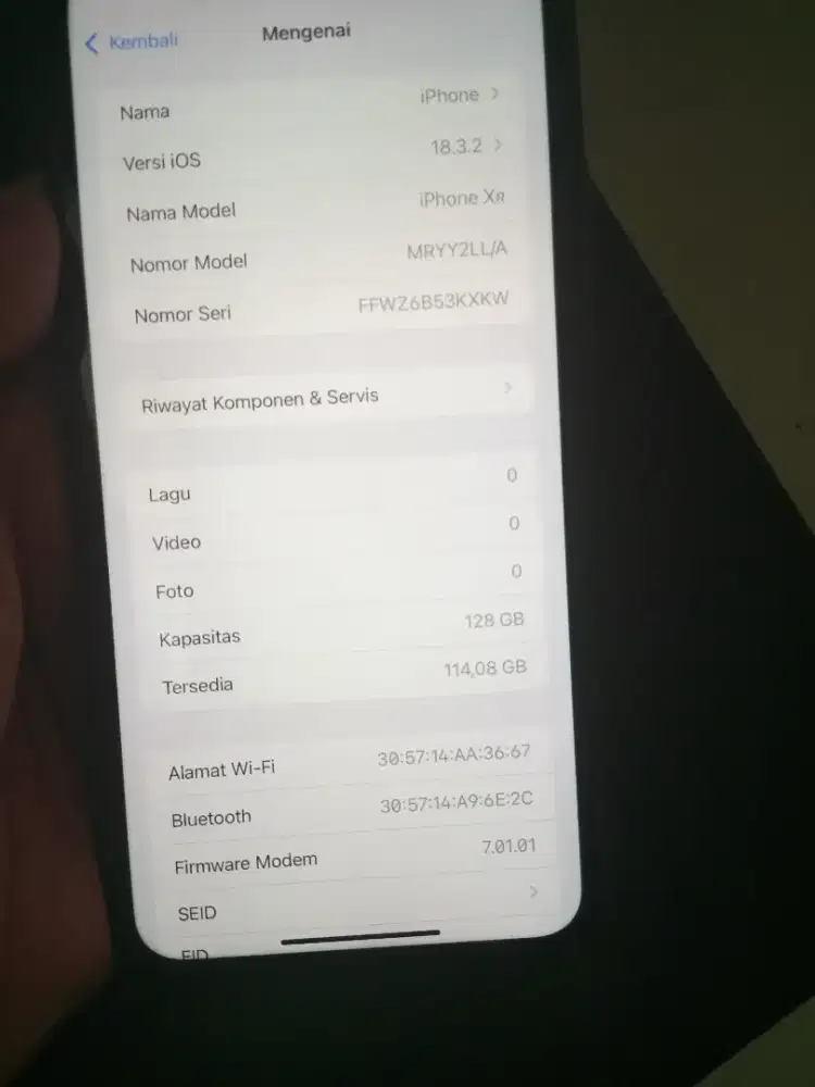 iPhone xr 128 GB bh 76 inter lla all operator