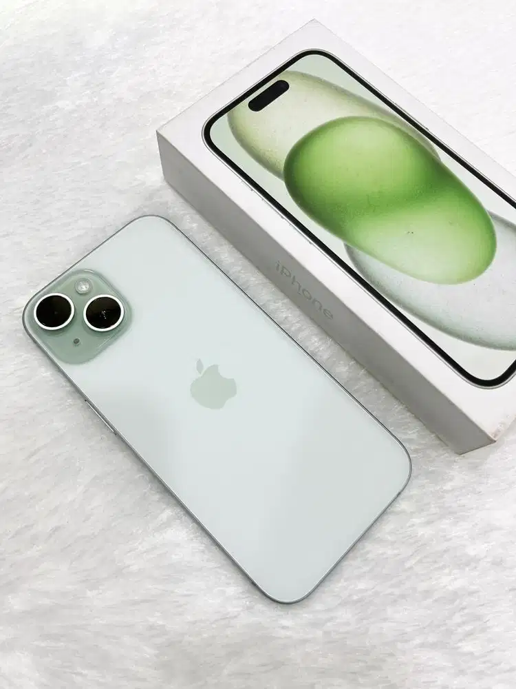 Iphone 15 128gb green, resmi iBox (like new)