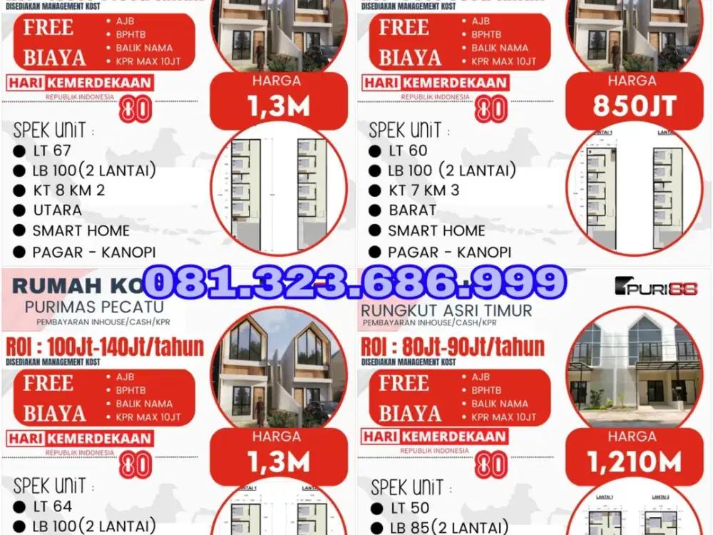 Rumah Kos Gunung Anyar Puri Mas Klampis dkt Manyar Rungkut Nginden Baruk Medokan Wonorejo