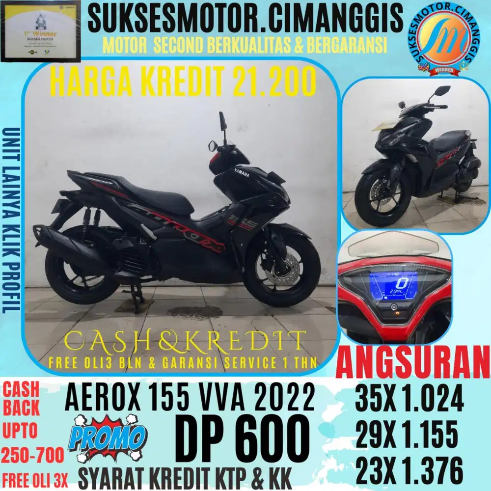DP 600 AEROX VVA CASHBACK UPTO 700 RIBUAN FREE OLI3BLN