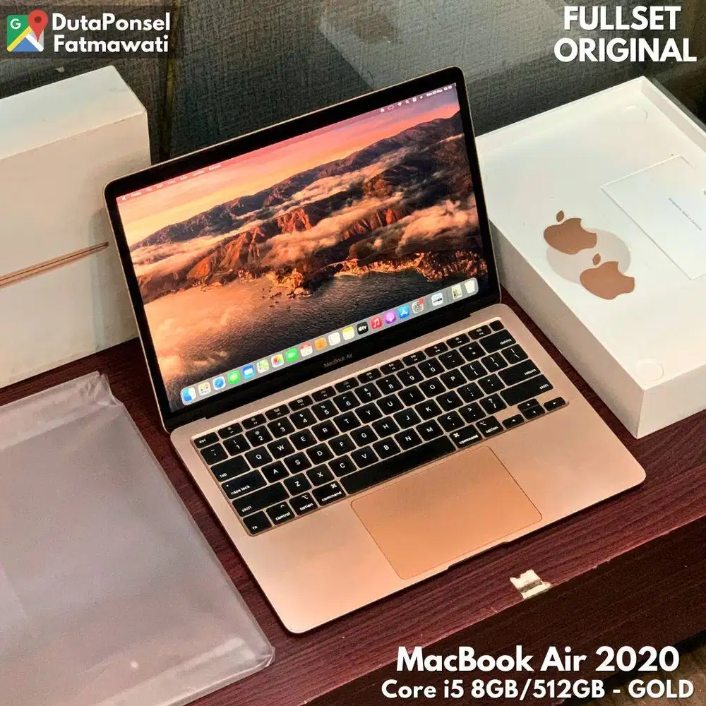 MACBOOK AIR 2020 13 CORE i5/8GB/512GB GOLD FULLSET ORIGINAL