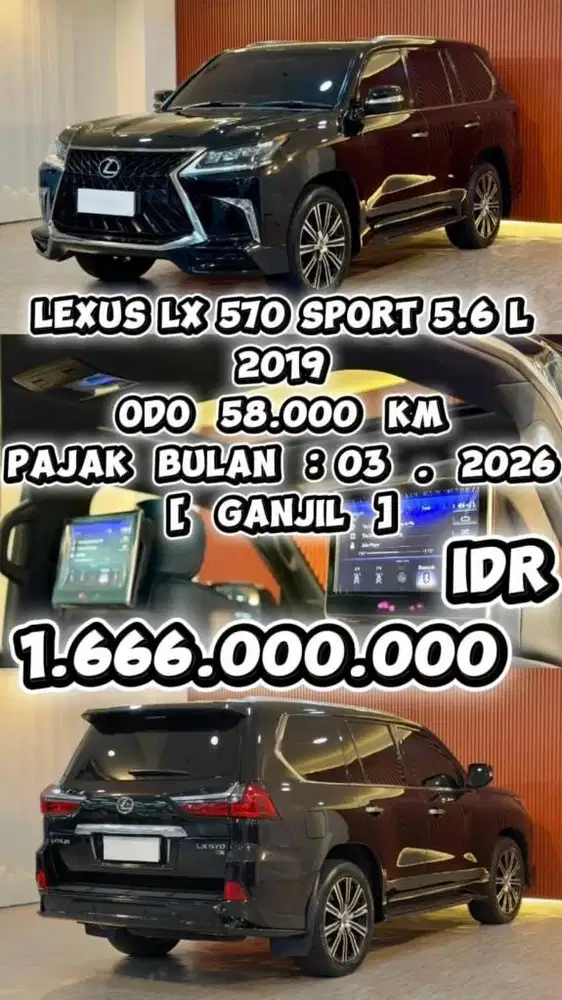 [ WARRANTY 3 YEAR ] LEXUS LX570 SPORT 5.6L AT 2019 SIAP PAKAI
