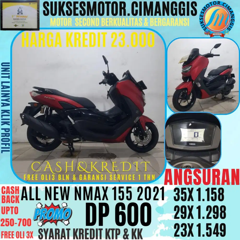 DP 600 CASHBACK UPTO 700 RIBUAN FREE OLI 3BLN NMAX 155