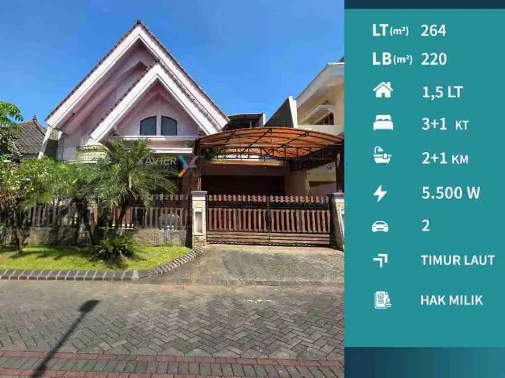 Disewakan Rumah Mewah Semi Furnish di Istana Dieng, Malang