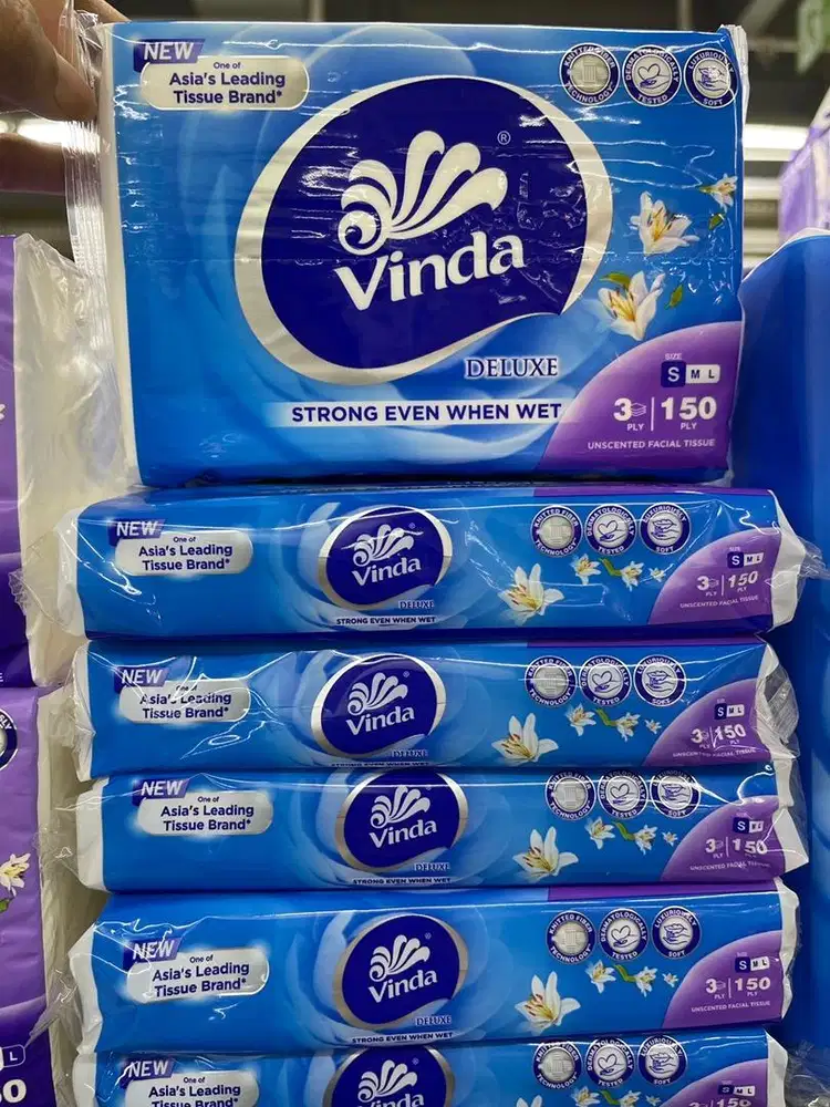 TISU VINDA DELUXE 3ply/150sheets PANTANG ROBEK