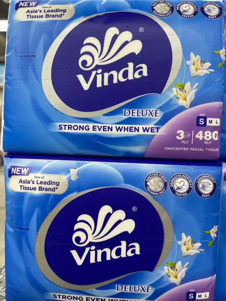 TISU VINDA DELUXE 3ply/480sheets PANTANG ROBEK