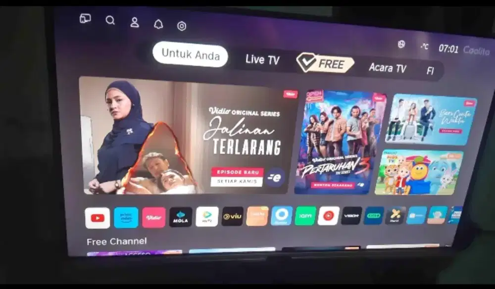 Jual smart TV merk cooca 32inch tidak perlu pake STB