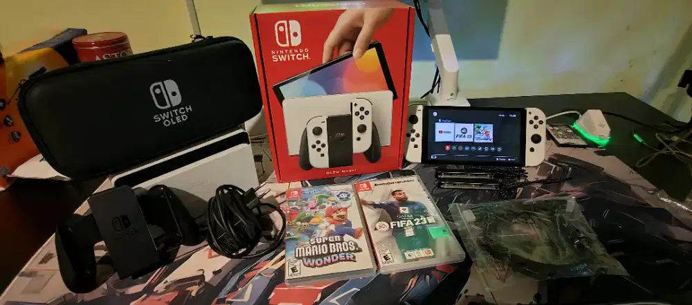 NINTENDO SWITCH OLED - MODEL SINGAPORE (WHITE) OFW FULLSET