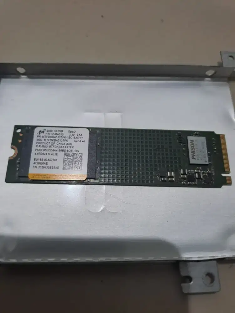 Ssd Nvme Pcie 512GB gen 4 meek Micron sentinel 100/100