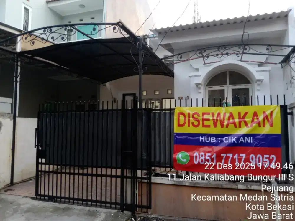 Sewa Rumah Murah Bekasi duta bumi 3