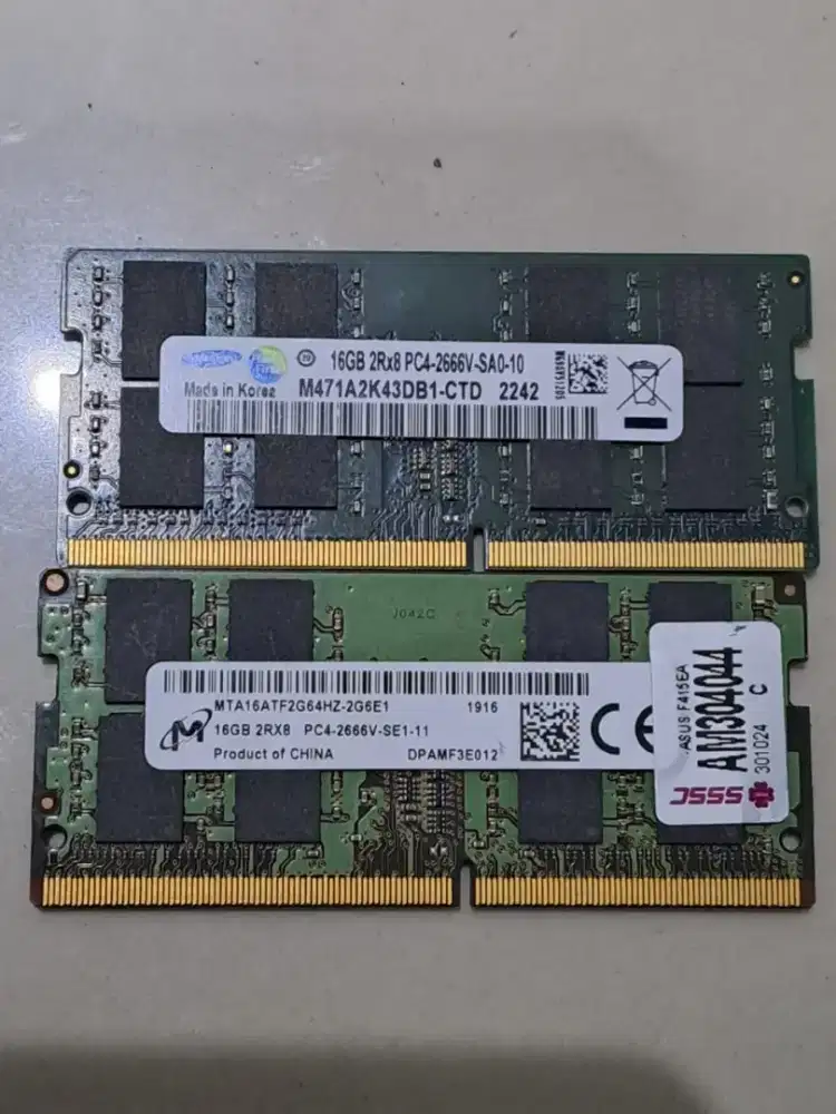 Ram laptop 16gb ddr4 2666v seken cabutan normal
