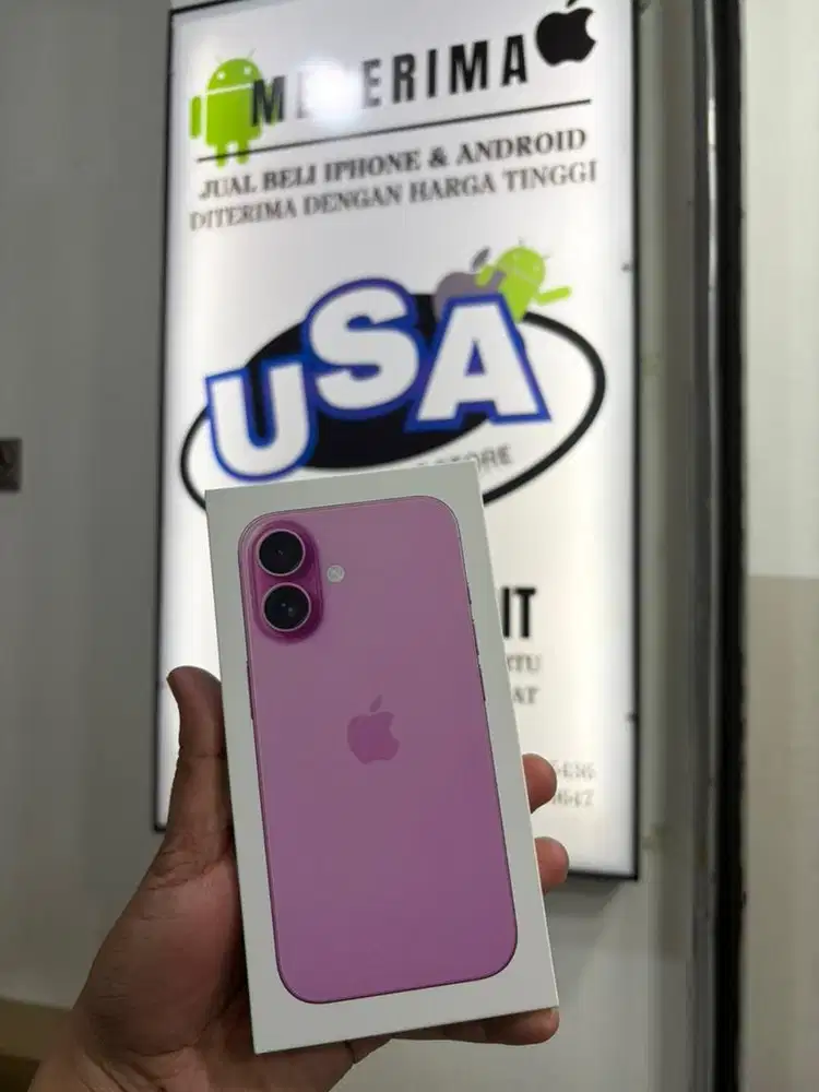 Iphone 16 pink 128gb garansi resmi ibox cuman open dus aja