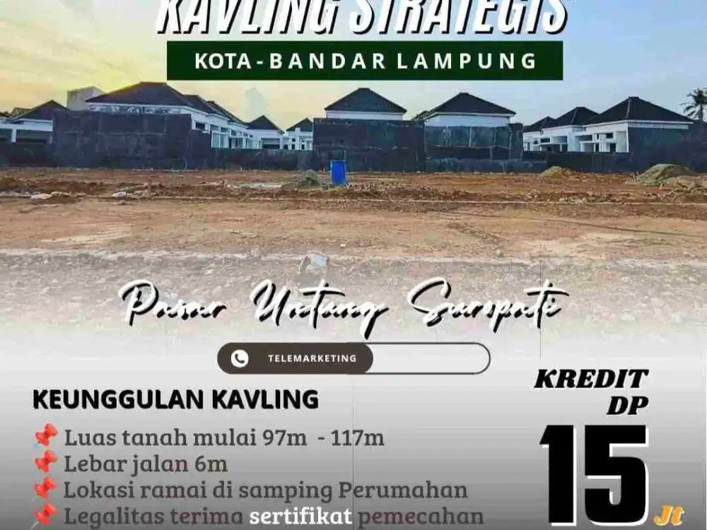 TANAH KAVLING BELAKANG PASAR UNTUNG SUROPATI