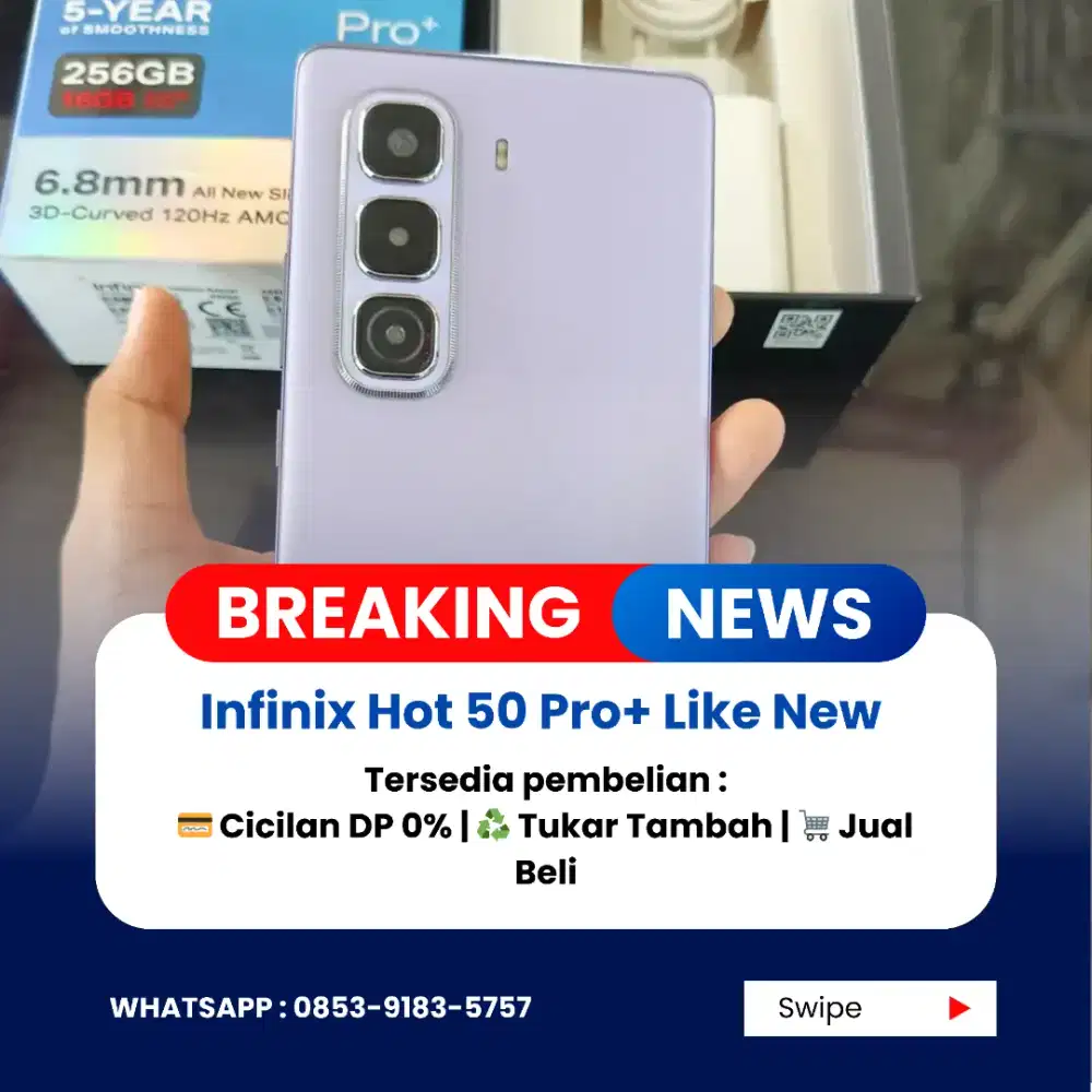 INFINIX HOT 50 PRO+ 256GB SEPERTI BARU