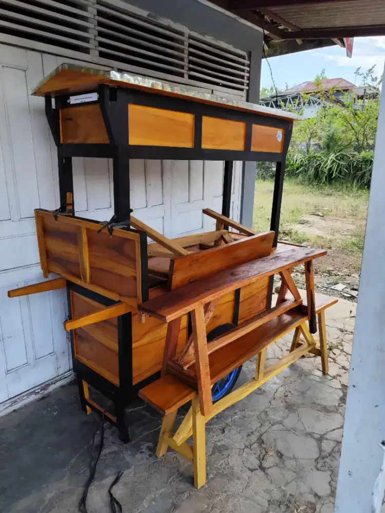 Gerobak angkringan lengkap,tanpa lubang