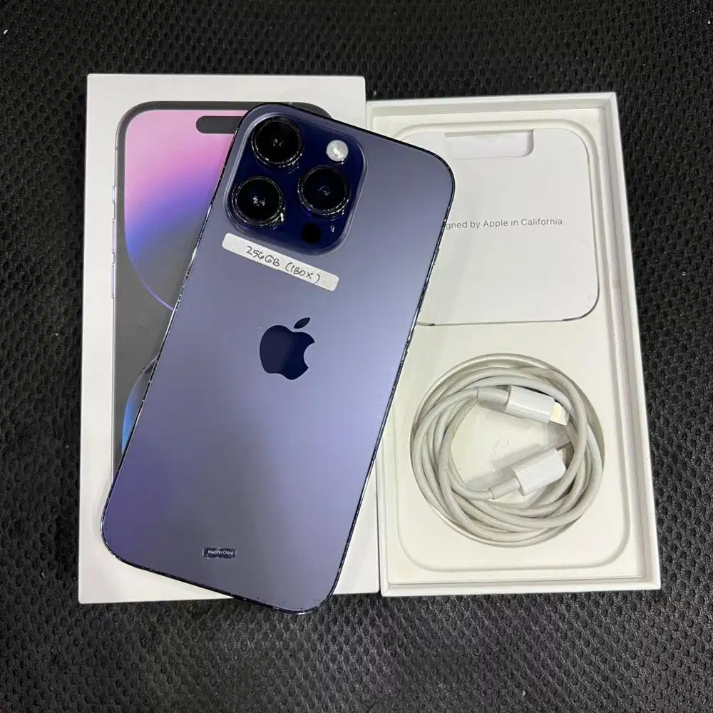 iphone 14 pro ibox 256gb fullset original no minus part masih ori semu