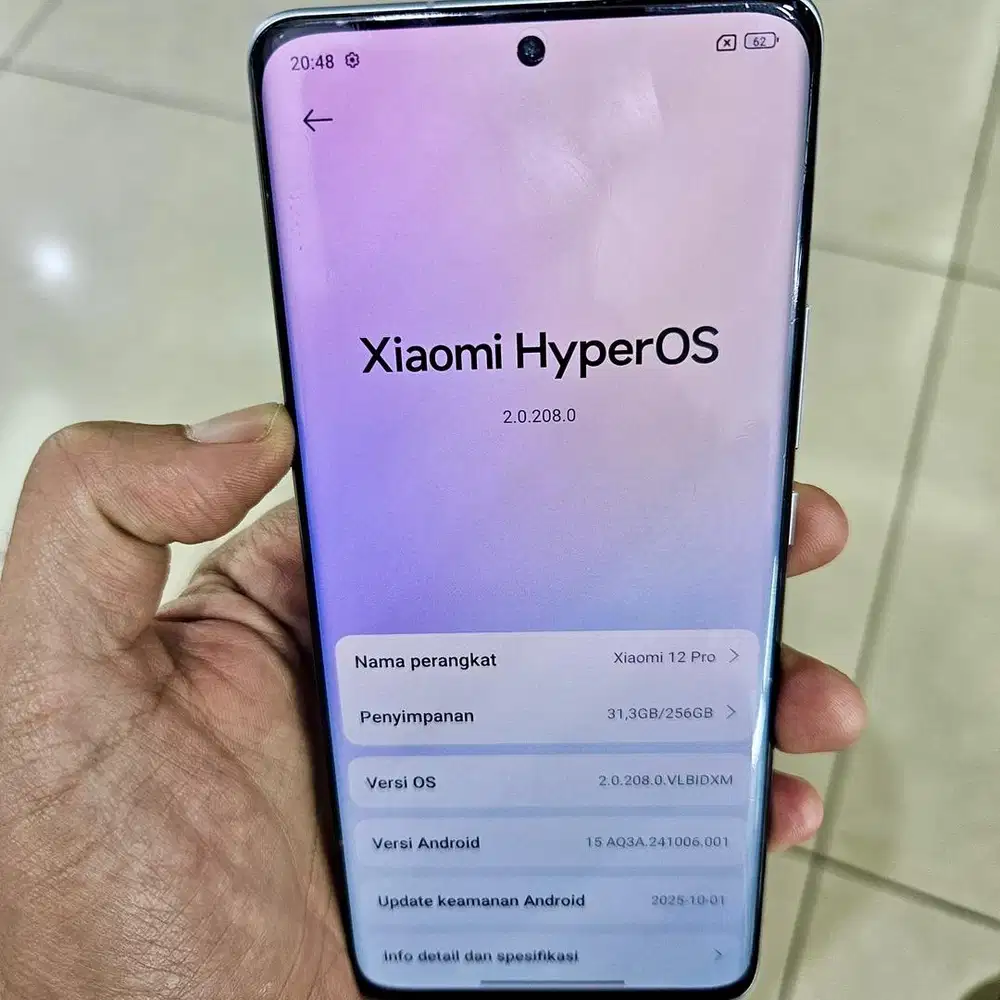 Xiaomi 12 pro ram 12 / 256 resmi fullset original