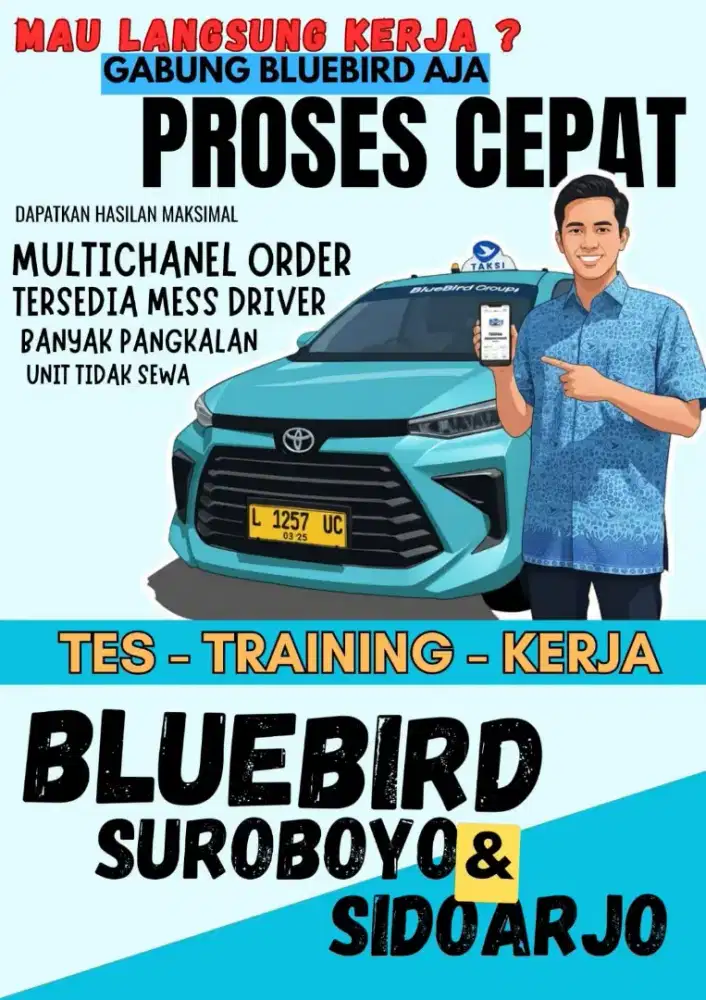 Dibutuhkan Pengemudi Taksi Bluebird Group