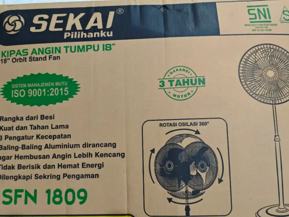 Kipas angin industrial Sekai SFN 1809