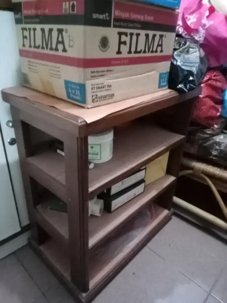 Dijual rak sepatu kayu