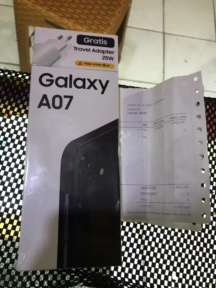 Samsung A07 6/128 New Baru segelbox
