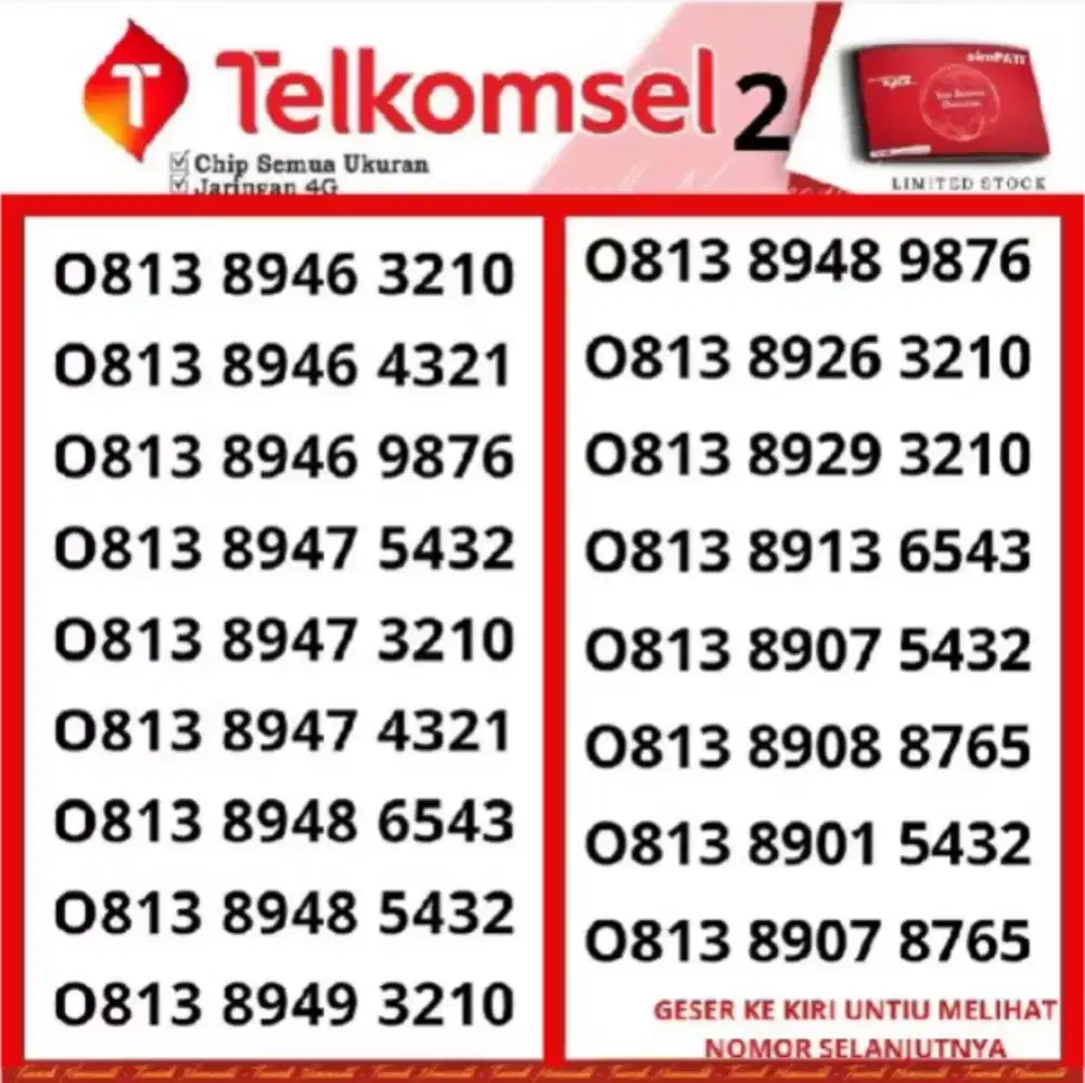 Cek Perdana Nomor Cantik Simpati dengan harga