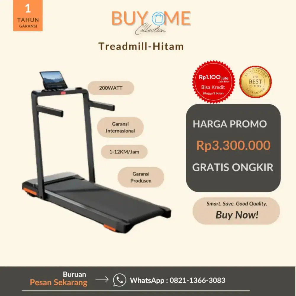 Treadmill Elektrik Modern - Sehat di Rumah & Gratis Ongkir!