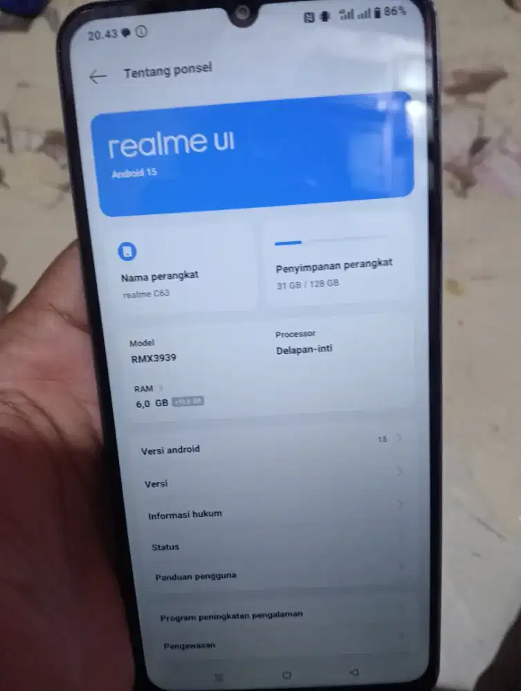 realme c63 6+12 / 128 gb