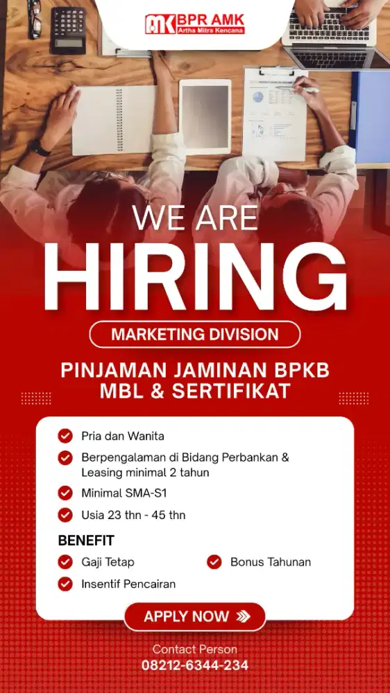 Marketing Kontrak Pinjaman Jaminan BPKB Mobil dan Sertifikat Rumah