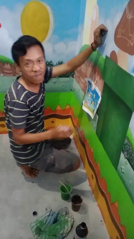 Jasa mural/lukis dinding/indoor/outdoor/kantor/sekolahan dll