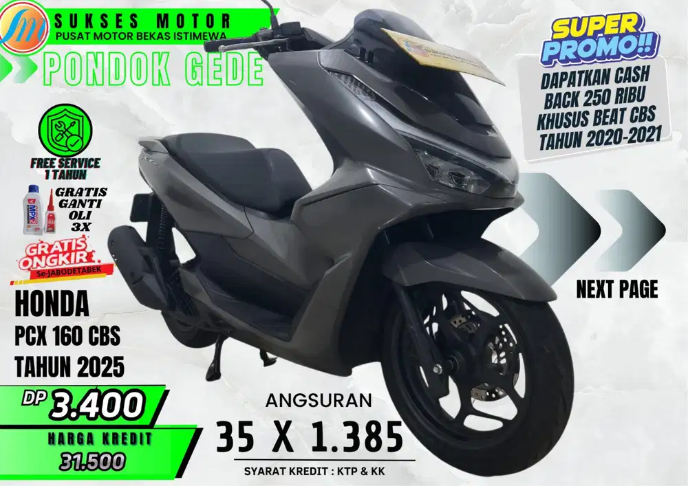 ANGSURAN TERMURAH PCX CBS 160 TH 2025
