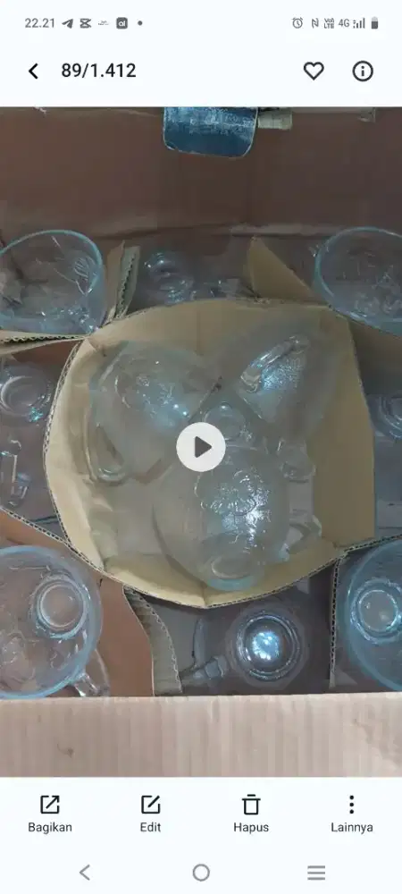 Coctail set mangkok gelas