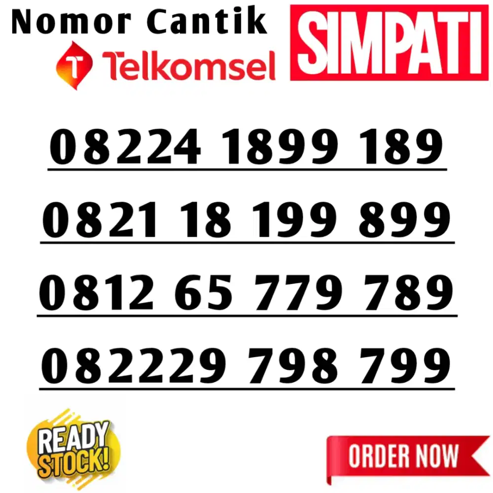 Nomor cantik telkomsel simpati 789 899
