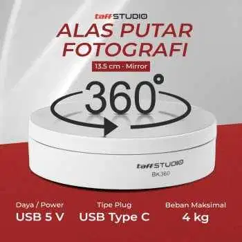 Alas Putar Fotografi Rotating Display Stand Base 13.5cm Mirror