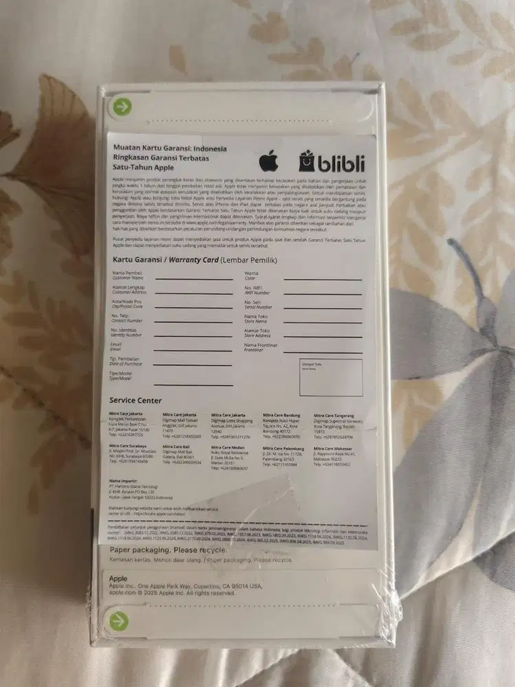 iPhone 17 256GB BNIB (Blibli Store)