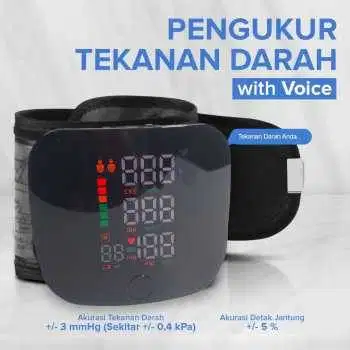 Tensimeter Digital Pengukur Tekanan Darah Indonesian Voice