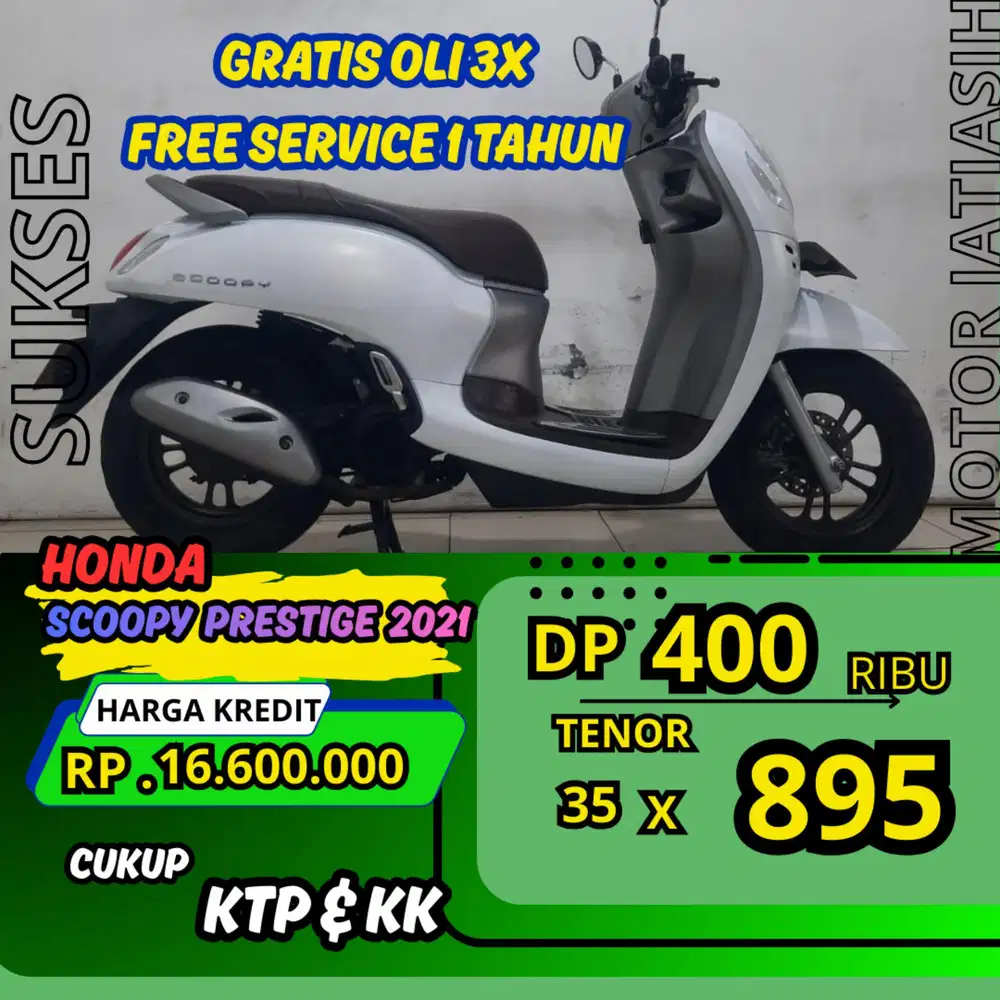 PROMO DP MURAH HONDA SCOOPY PRESTIGE 2021 DP 400 RIBU BISA CASH/KREDIT