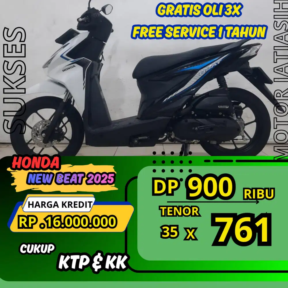 PROMO DP MURAH HONDA NEW BEAT CBS 2025 DP 900 RIBU BISA CAH/KREDIT
