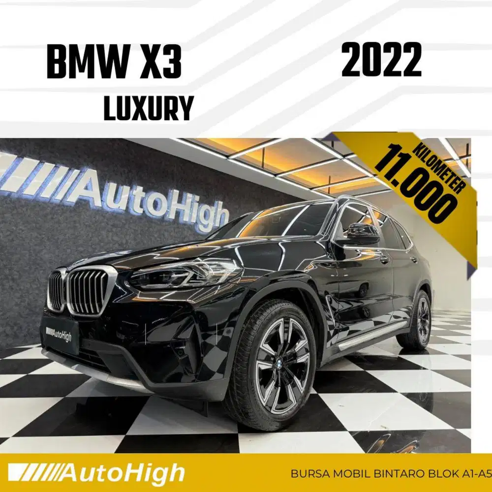 DP10% [Km11.000] X3 Luxury 2022 Black / M-Sport Reg 2024 #AUTOHIGH