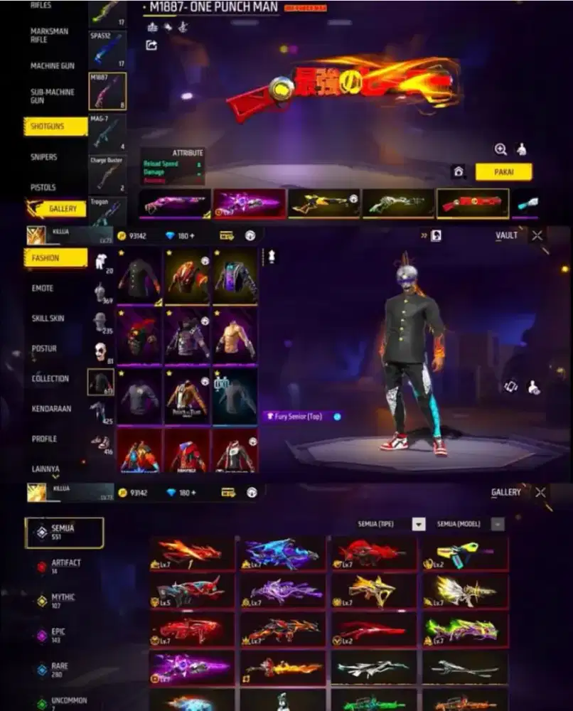 Jual akun ff aman dan amanah 100%