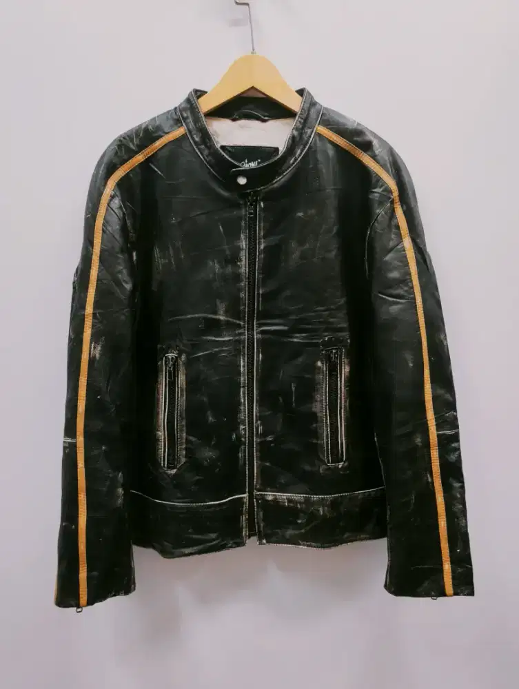Jaket kulit cafe racer vintage Gipsy german origin