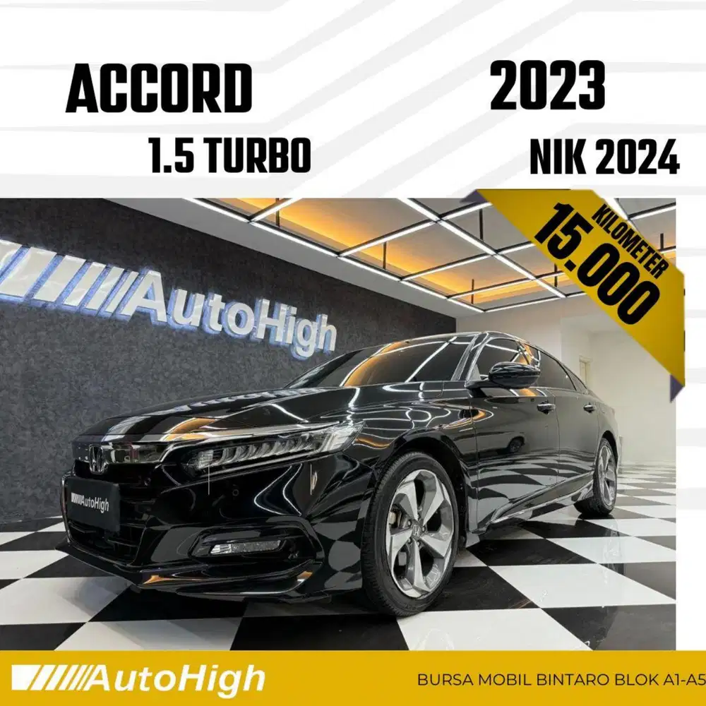 DP10% [Km15.000] Accord Sunroof Turbo 2023 Black Reg 2022 #AUTOHIGH